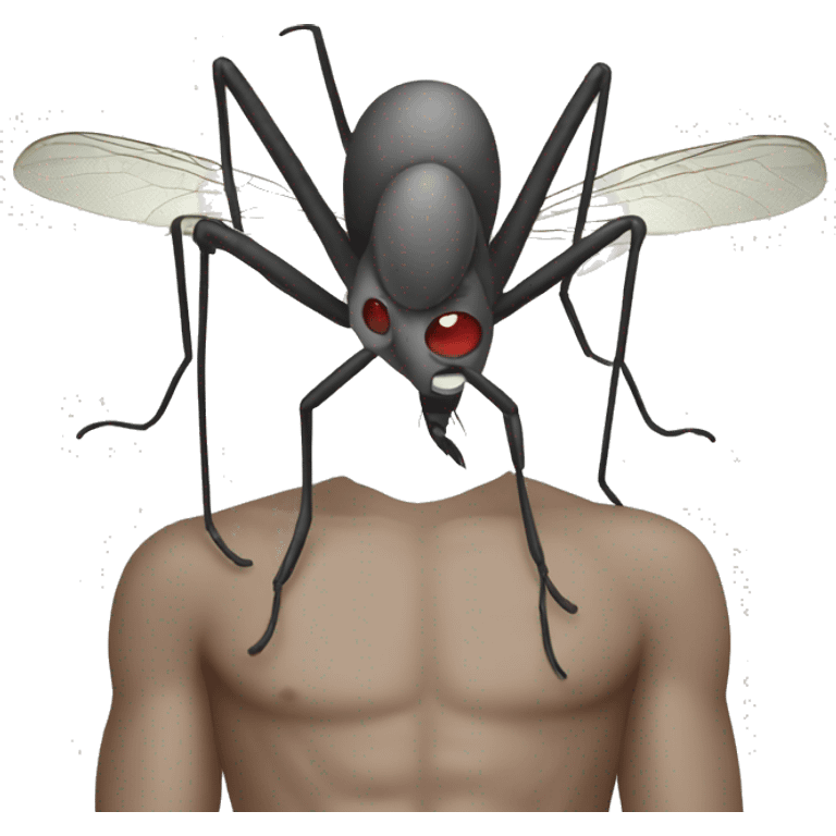 A mosquito sits on a man  emoji