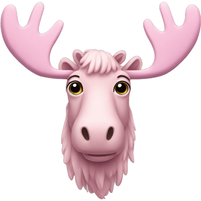 Pastel pink moose  emoji