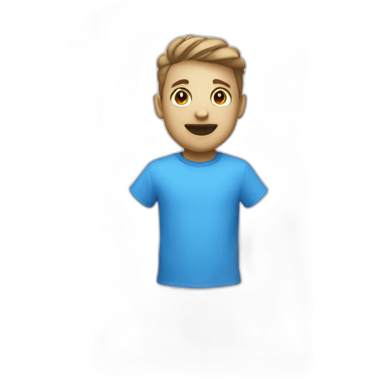 Vr white blue t-shirt emoji