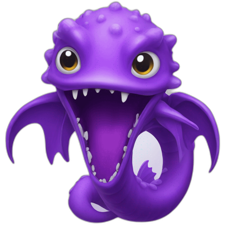 Purple sea monster emoji