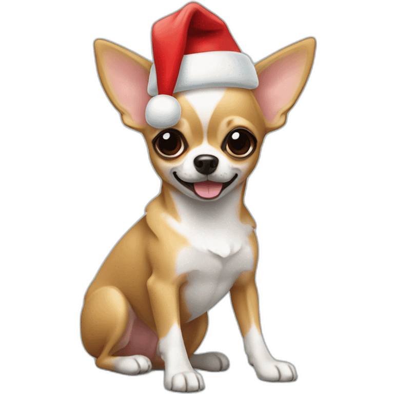 Perro Chihuahua navideño emoji