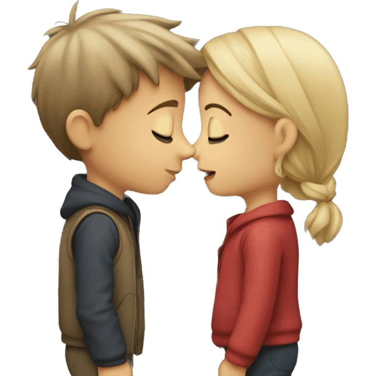 Boy kiss girl emoji