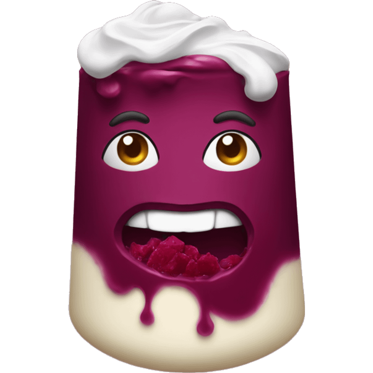 Source cream with beet soup emoji