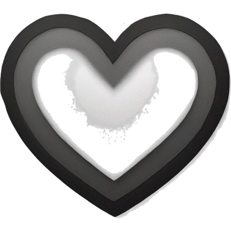 black heart on white tape emoji