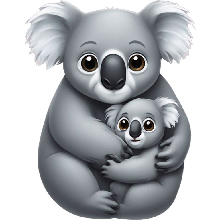  Mama koala hugging baby koala emoji