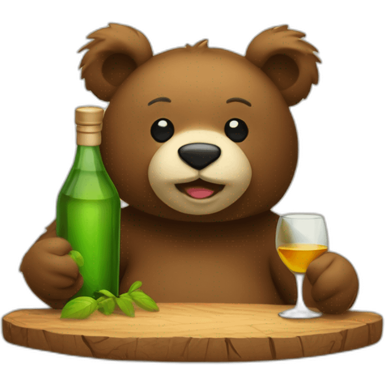 Ours qui bois de l'alcohol emoji