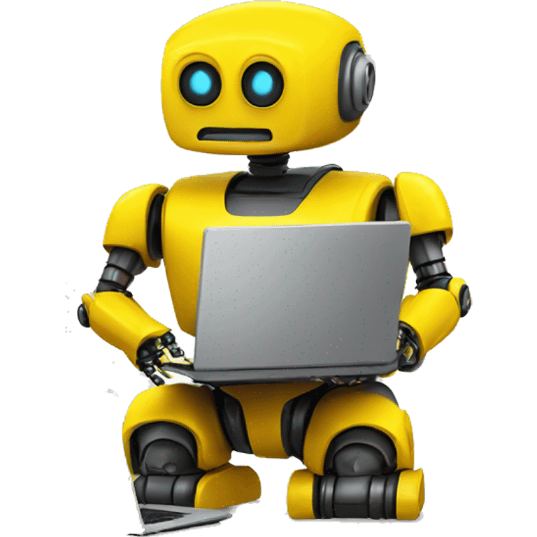 robot yellow with laptop emoji