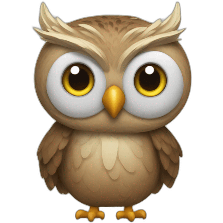 Crazy owl emoji