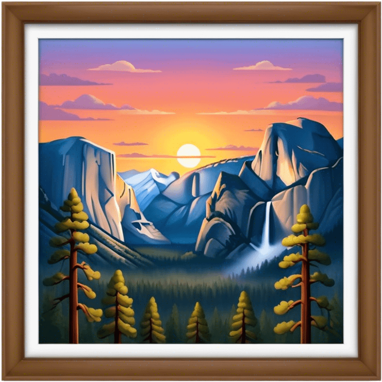 yosemite national park sunset emoji