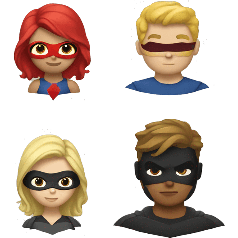 sidekick superhero logo (looks male and female) emoji