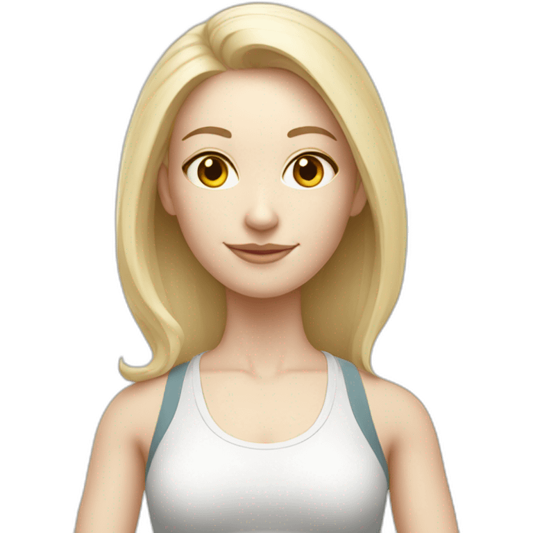 Pale skinned yoga teacher emoji