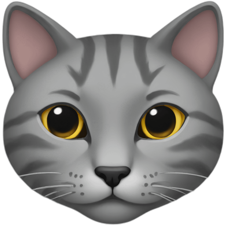 an exotic grey cat sleeping emoji