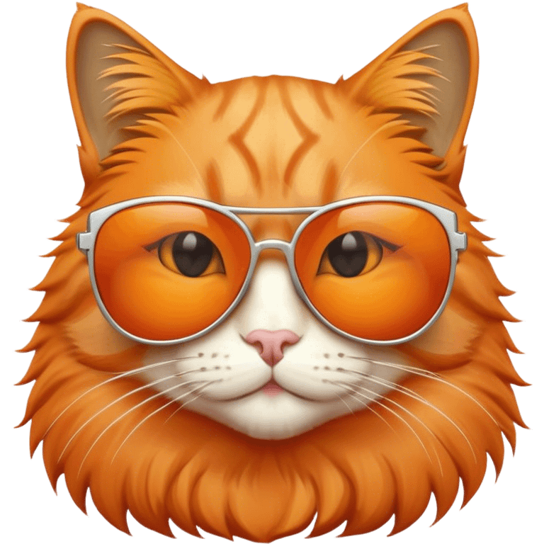 orange Cat with sunglasses emoji