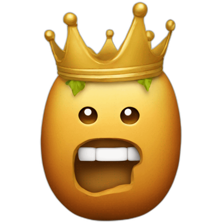 A sweet potate with crown emoji