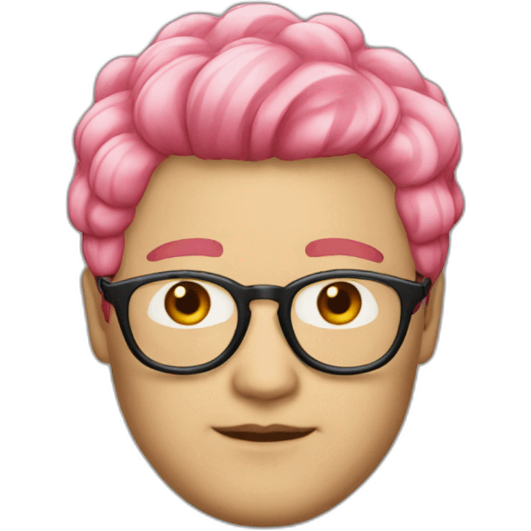 pinkhair-fat-japanese-man-redspectacle emoji