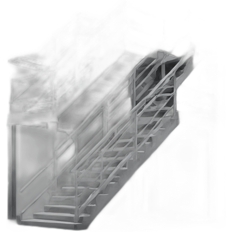 simple bold industrial staircase with no railing emoji