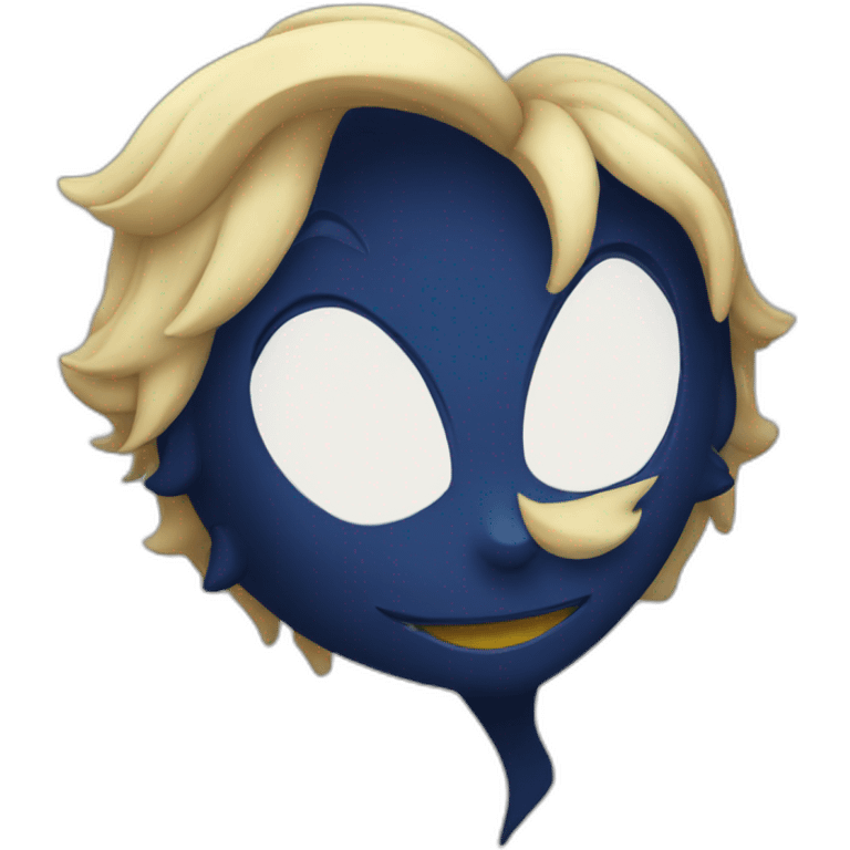 Chat noir bleu  emoji