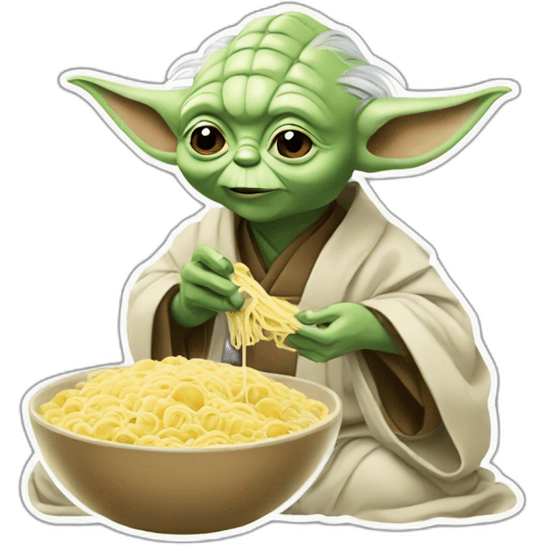 Yoda Eating ramens emoji