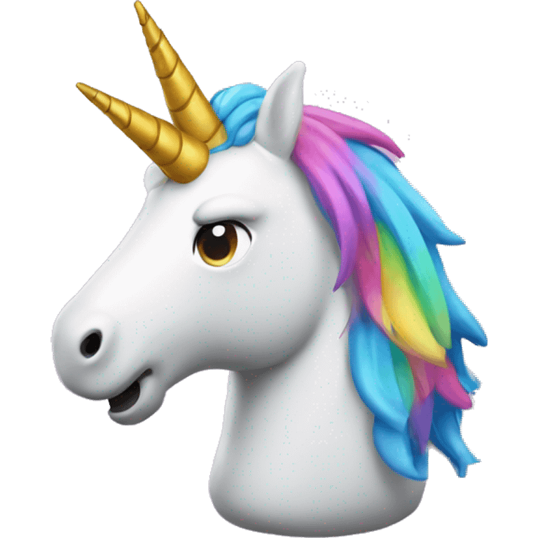 Blow-up unicorn emoji