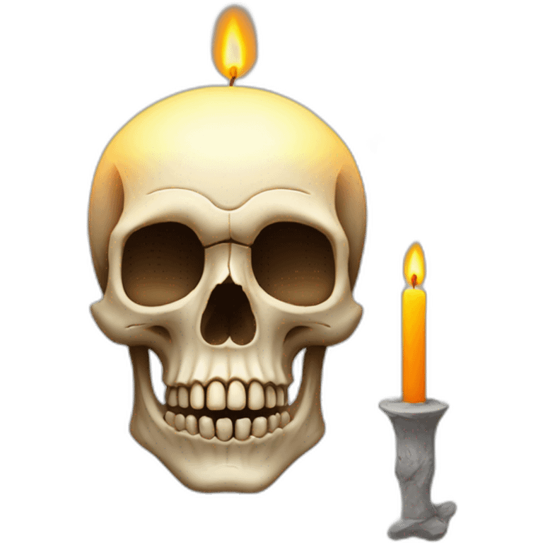 skull with candles on top emoji