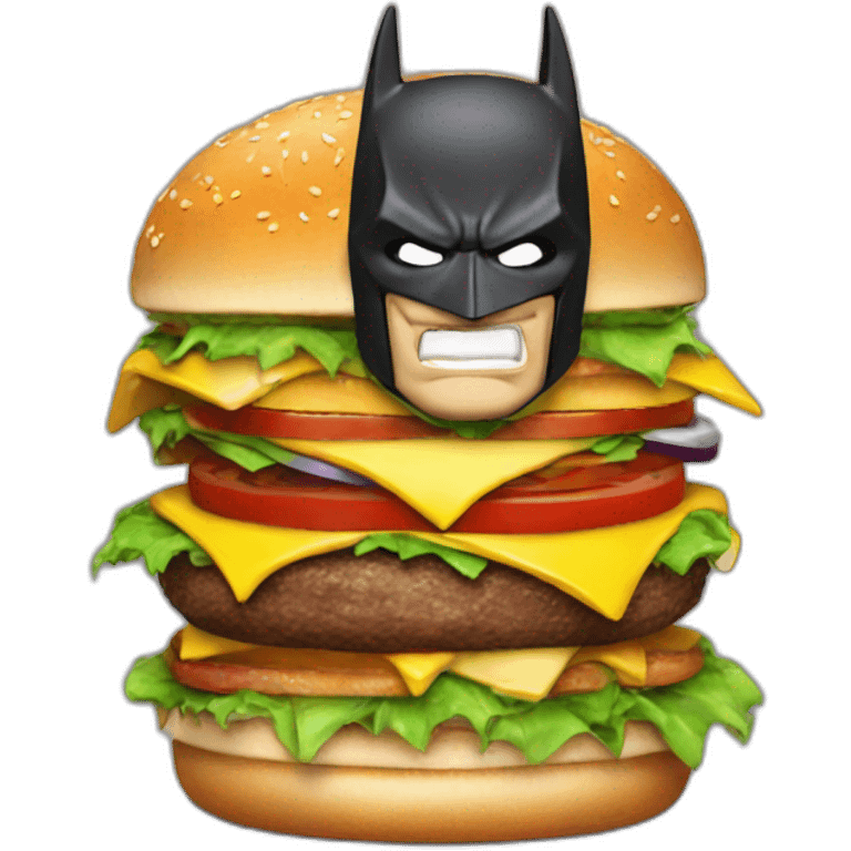 Batman mange un burger emoji