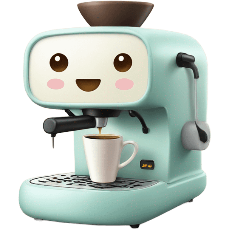 Cute coffee machine mini emoji