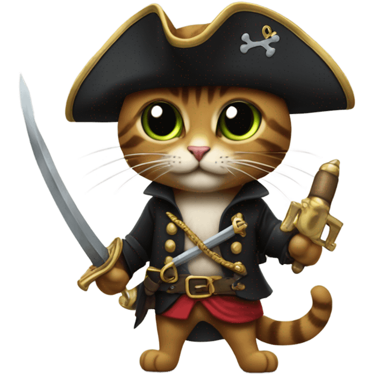 Cat pirate emoji