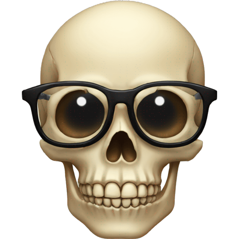 Skull with glasses emoji