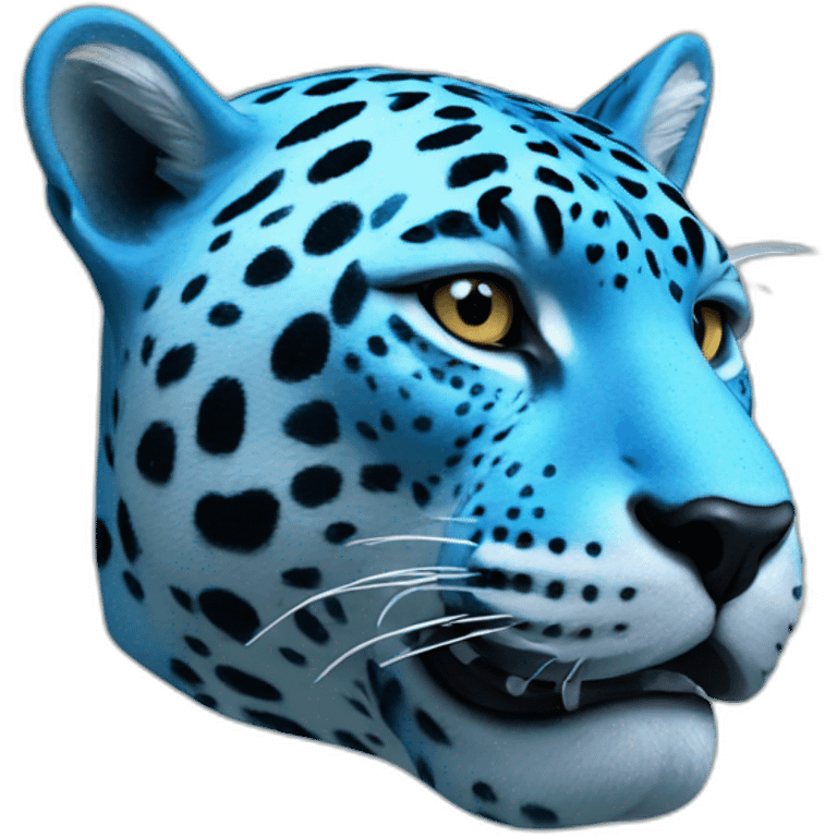 blue jaguar bust emoji