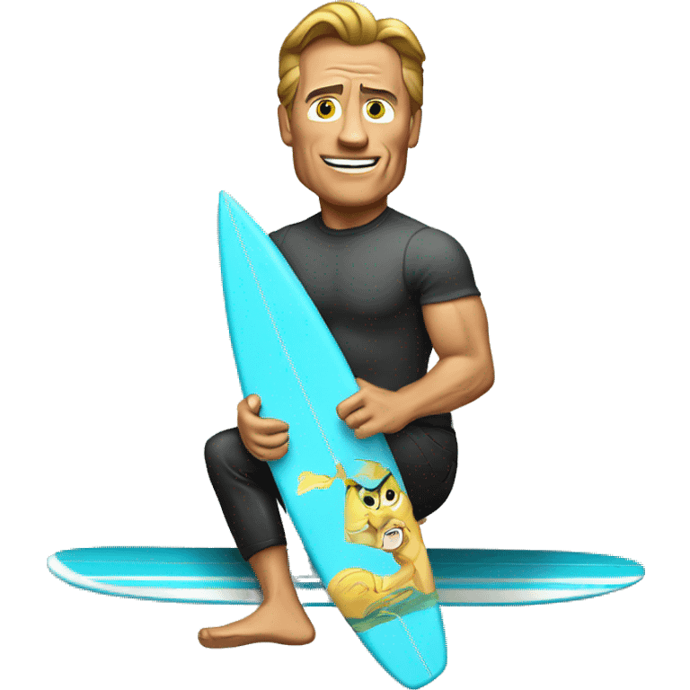 Arnold on a surfboard  emoji