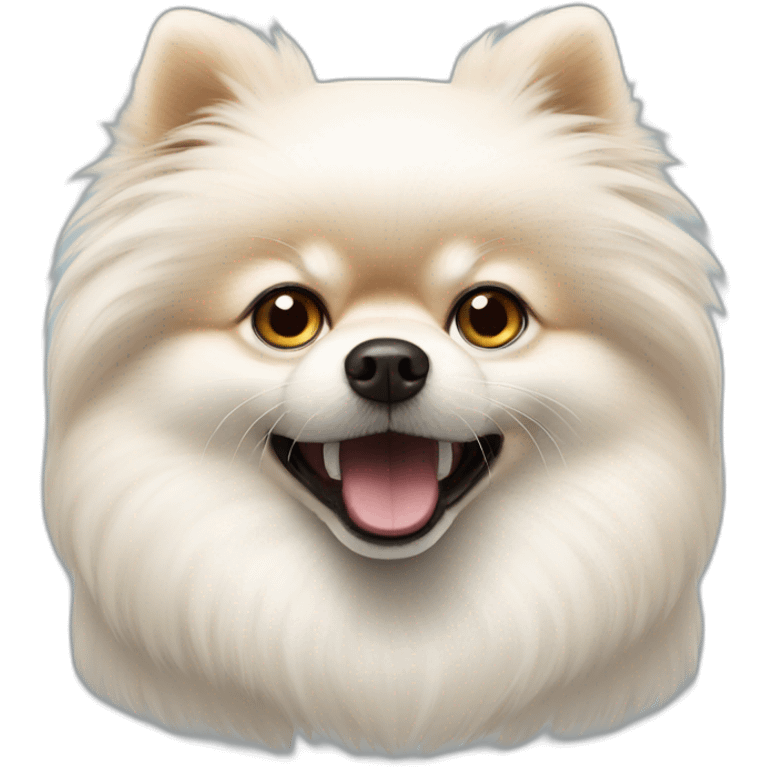 white pomeranian mad emoji