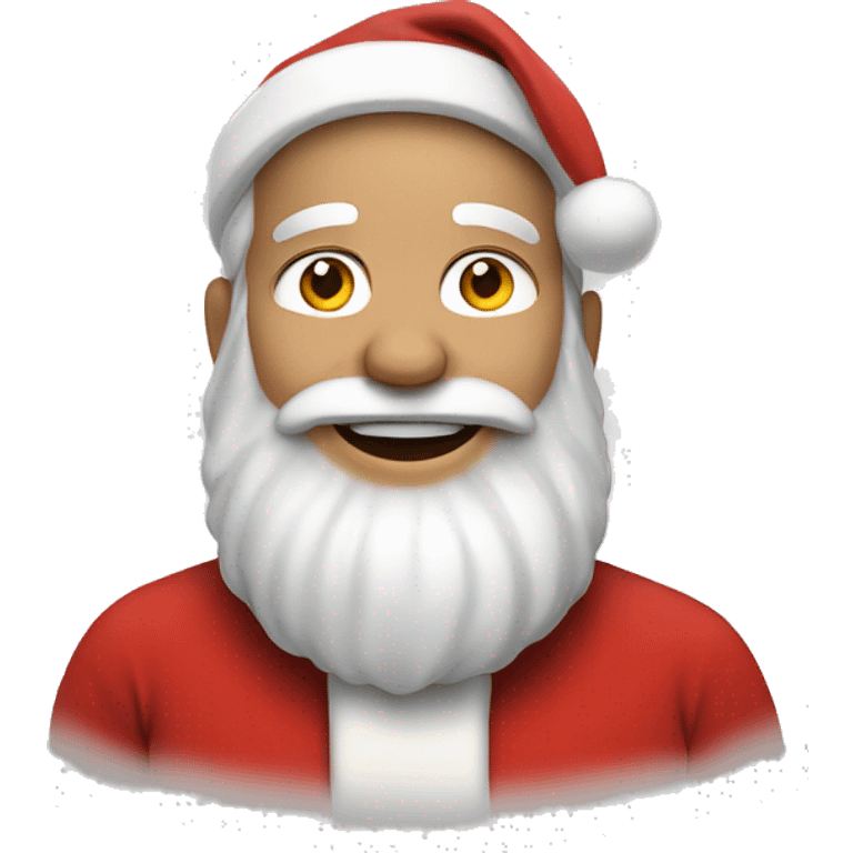 Santa without glasses, with nice smile emoji