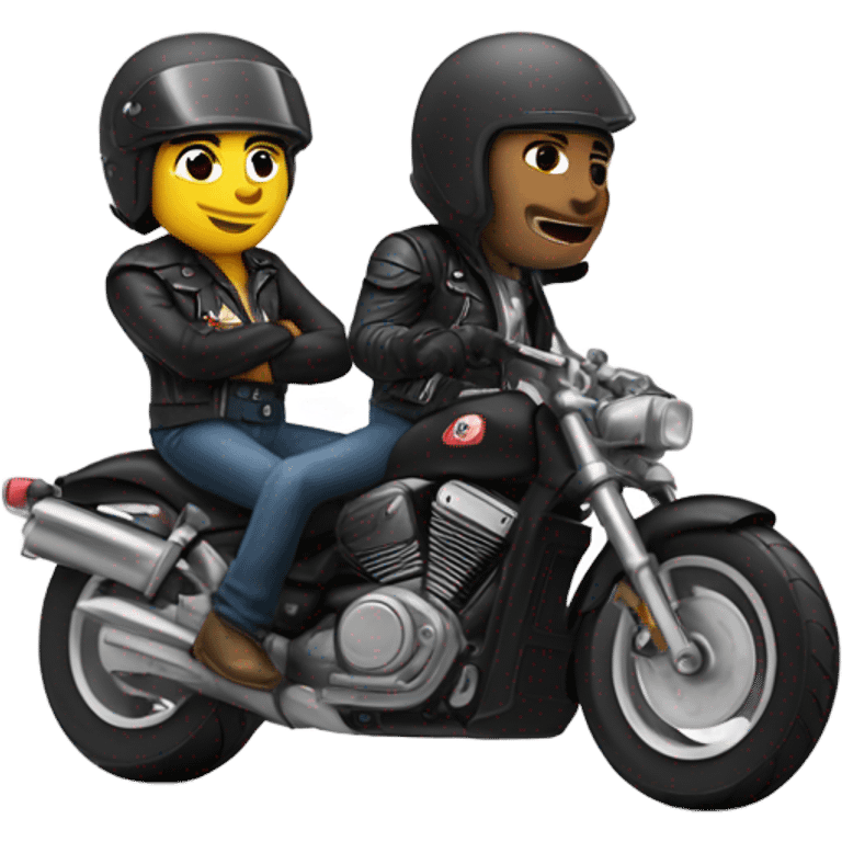 Rider with a biker emoji