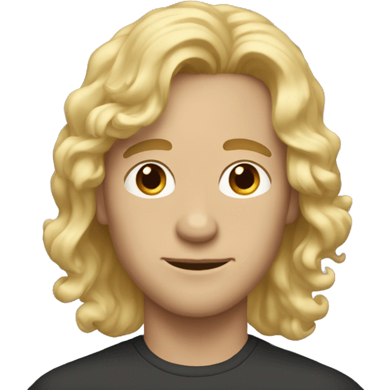 A man with blonde wavy hair and blie eyes emoji