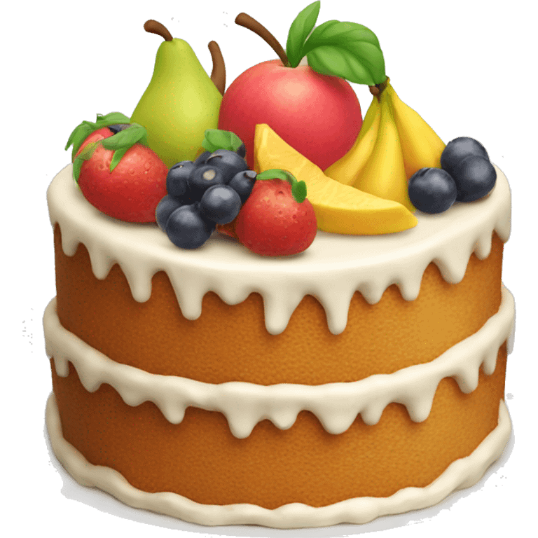 Fruit birthday cake  emoji