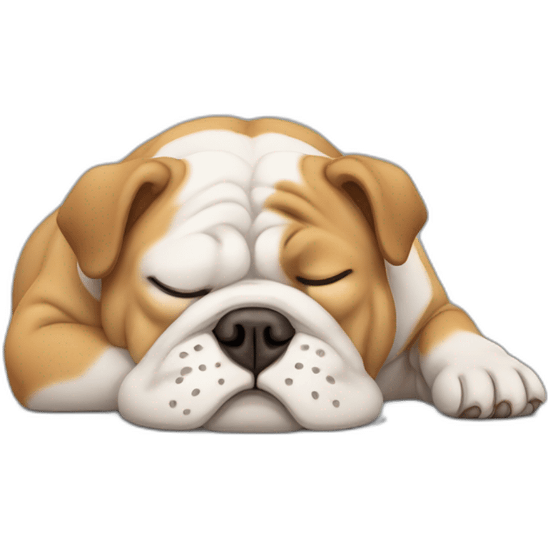 Bulldog sleeping emoji