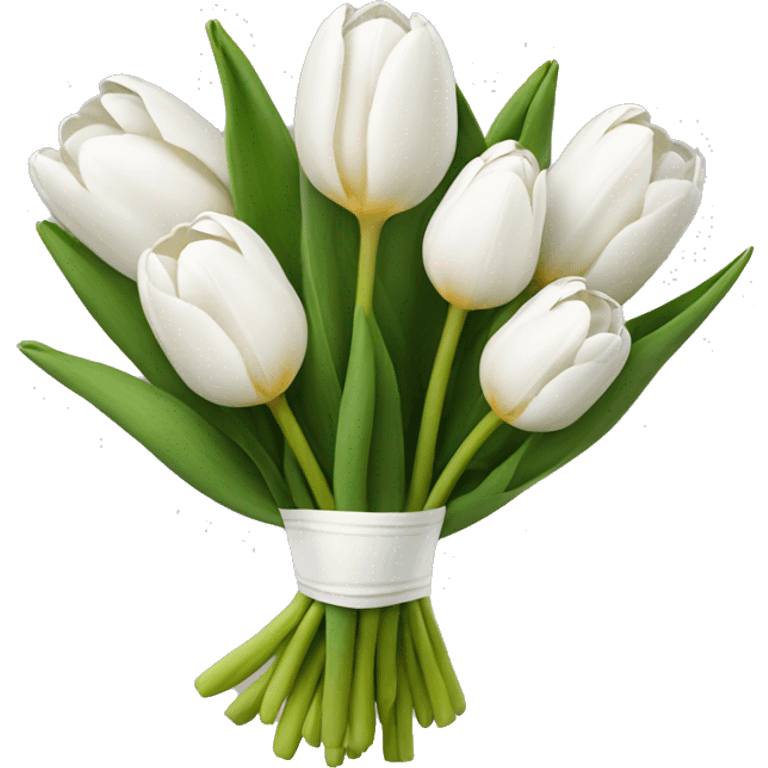 white tulip bouquet  emoji