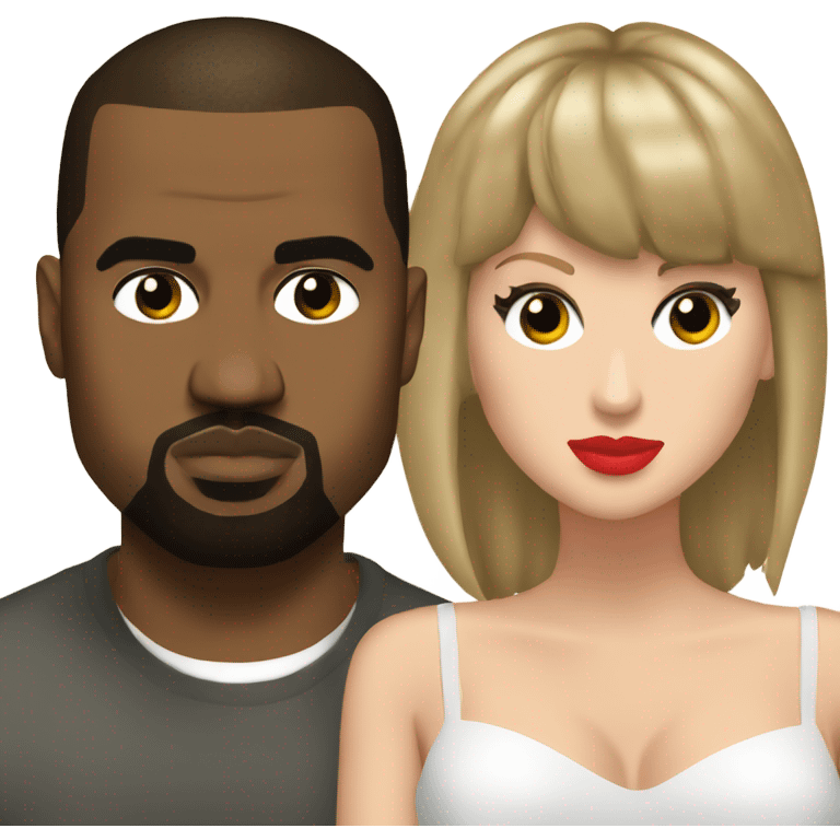 kanye west and taylor swift emoji