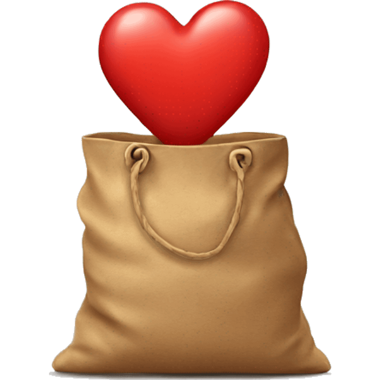 Heart with bag emoji