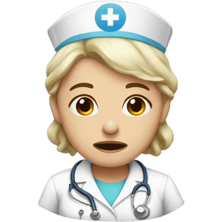 Nurse crying  emoji