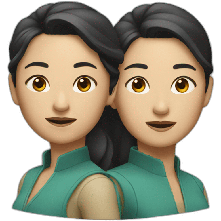 asian female dynamic duo emoji