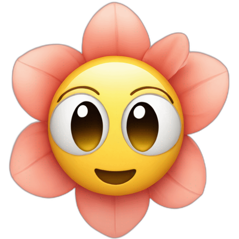 Flower with face in the middle emoji