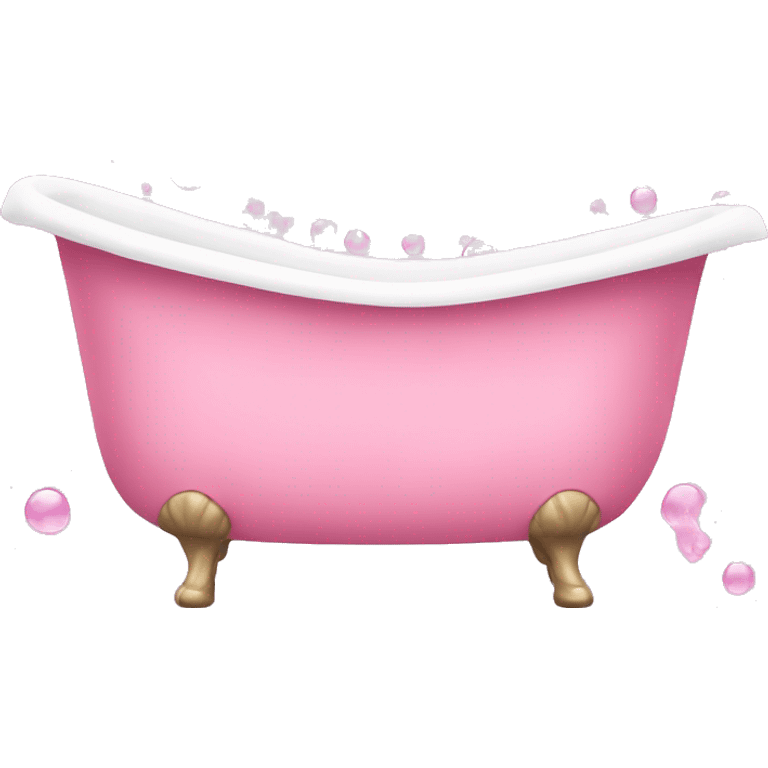 Pink Bath tub with lots of bubbles  emoji