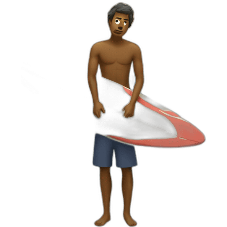 sad man surfing emoji