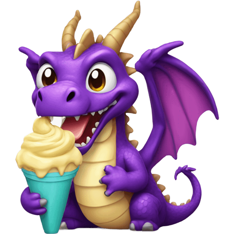 dragon eating ice cream emoji