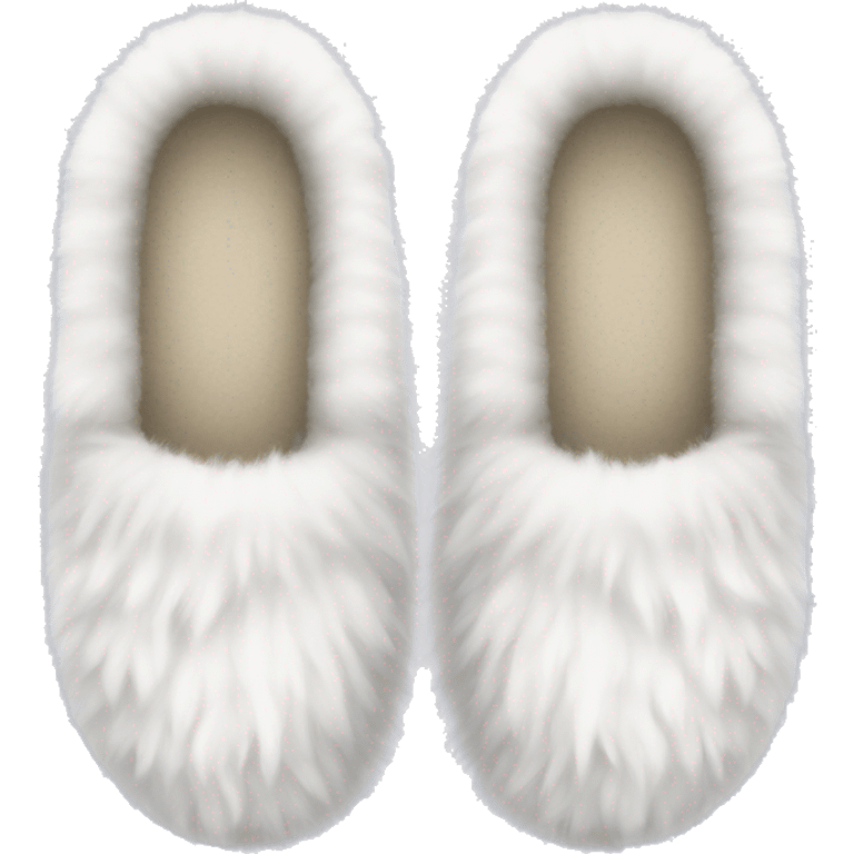 Fluffy white slippers emoji