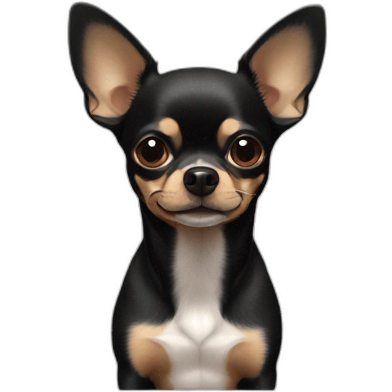 perro chihuahua negro negro emoji