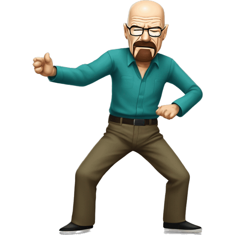 Walter White doing the Gangnam style dance emoji