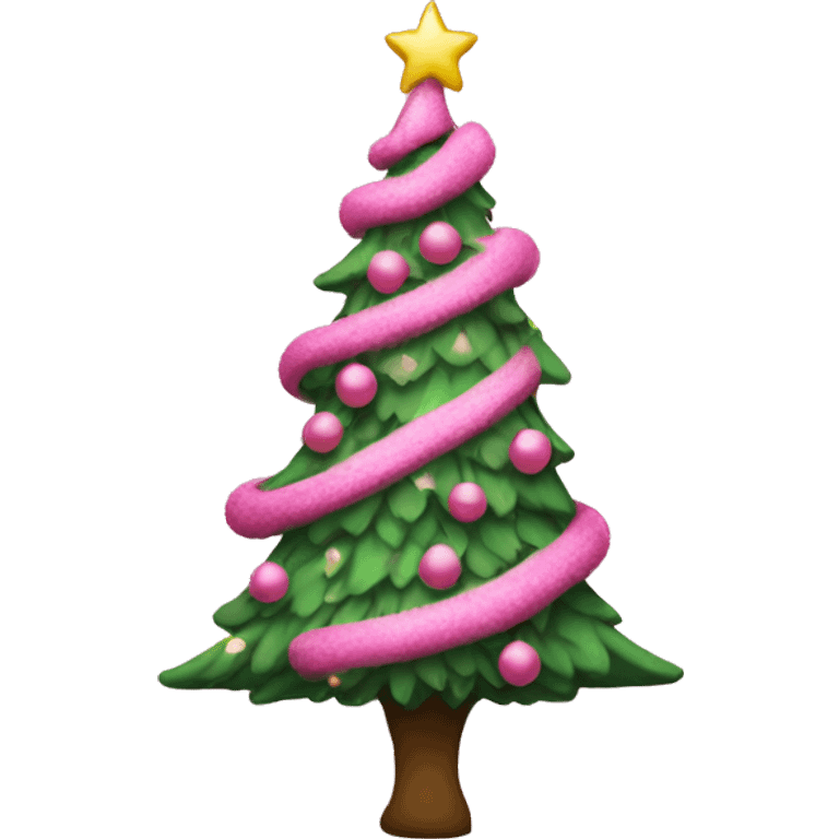 Pink christmas tree emoji