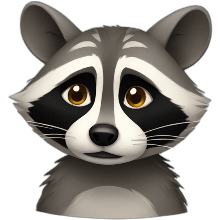 sad raccoon emoji